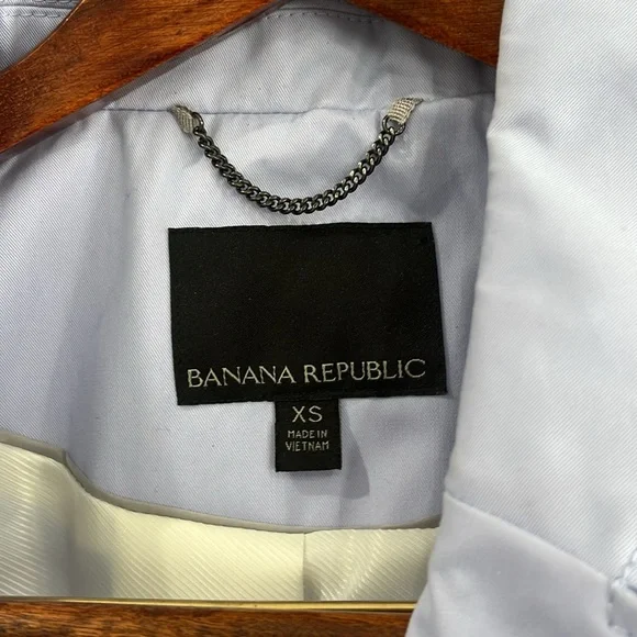 Banana Republic Water-Resistant Periwinkle Blue Trench Size Size Extra Small - Picture 4 of 8